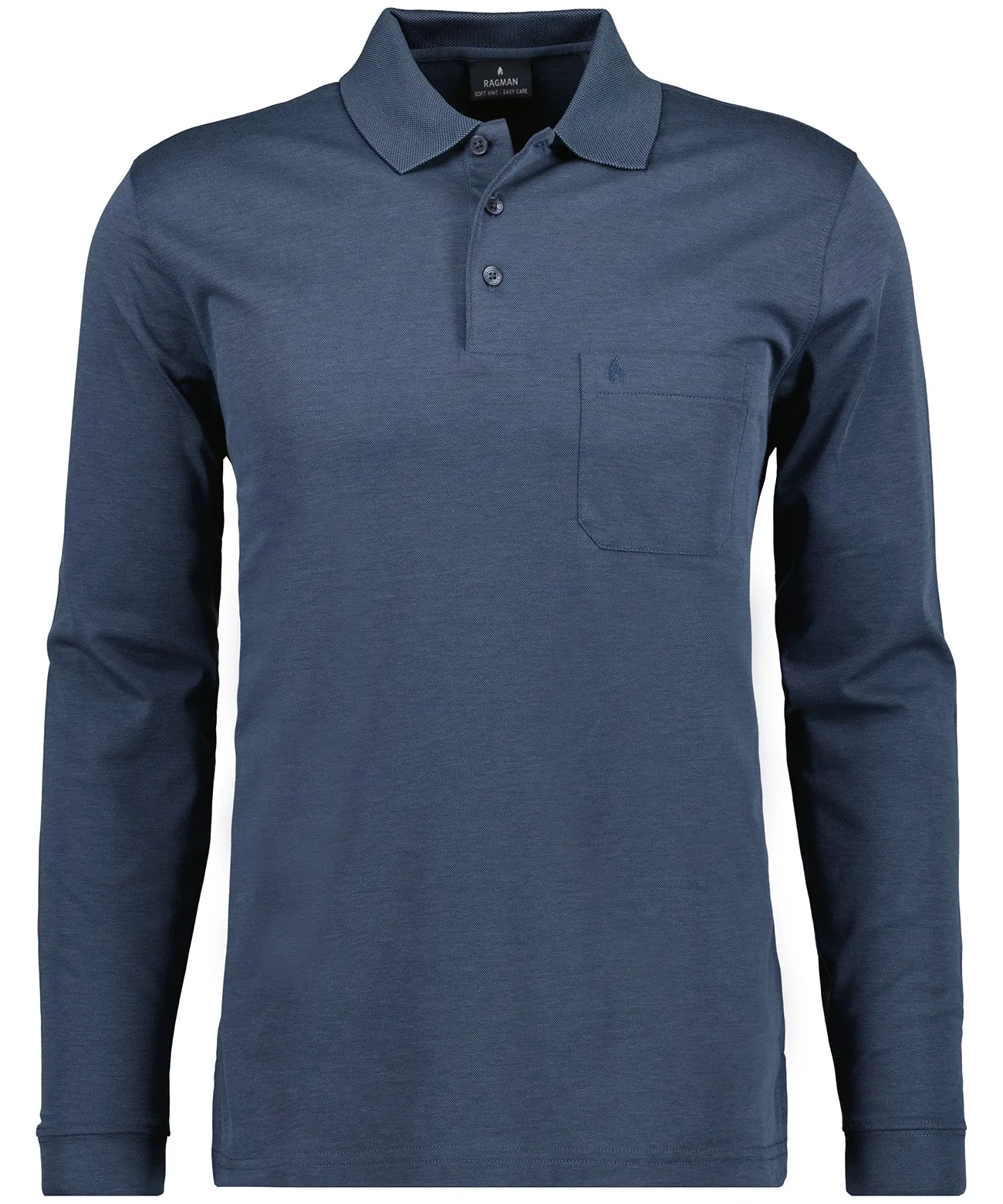 RAGMAN Softknit-Polo langarm