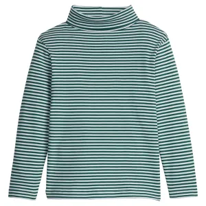 Striped Turtleneck - Hunter Green