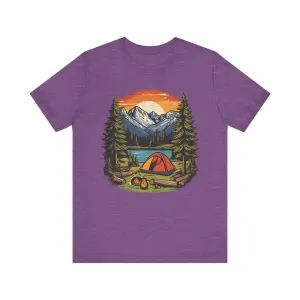 Summer Camp Mountain Campfire Retreat T Shirt