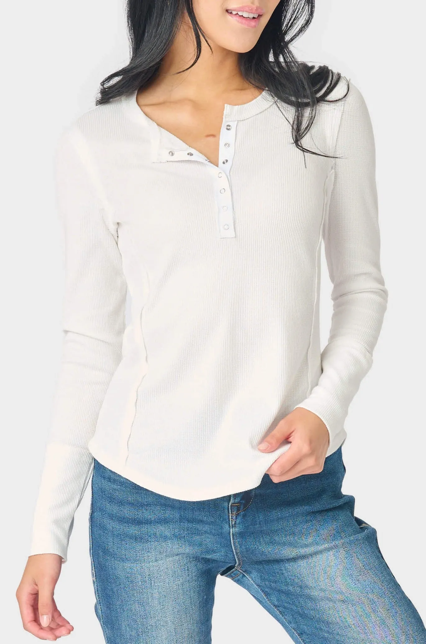 Thermal Long Sleeve Henley Tee