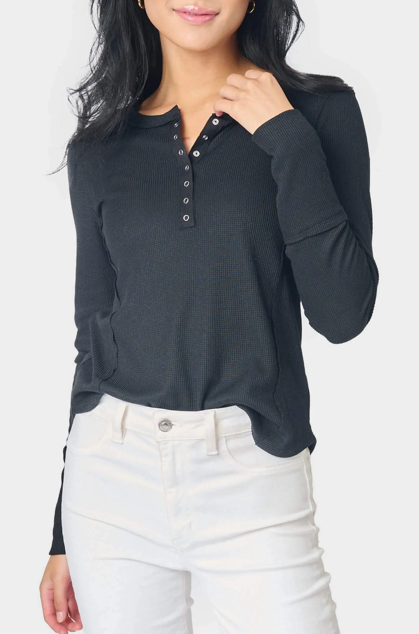 Thermal Long Sleeve Henley Tee