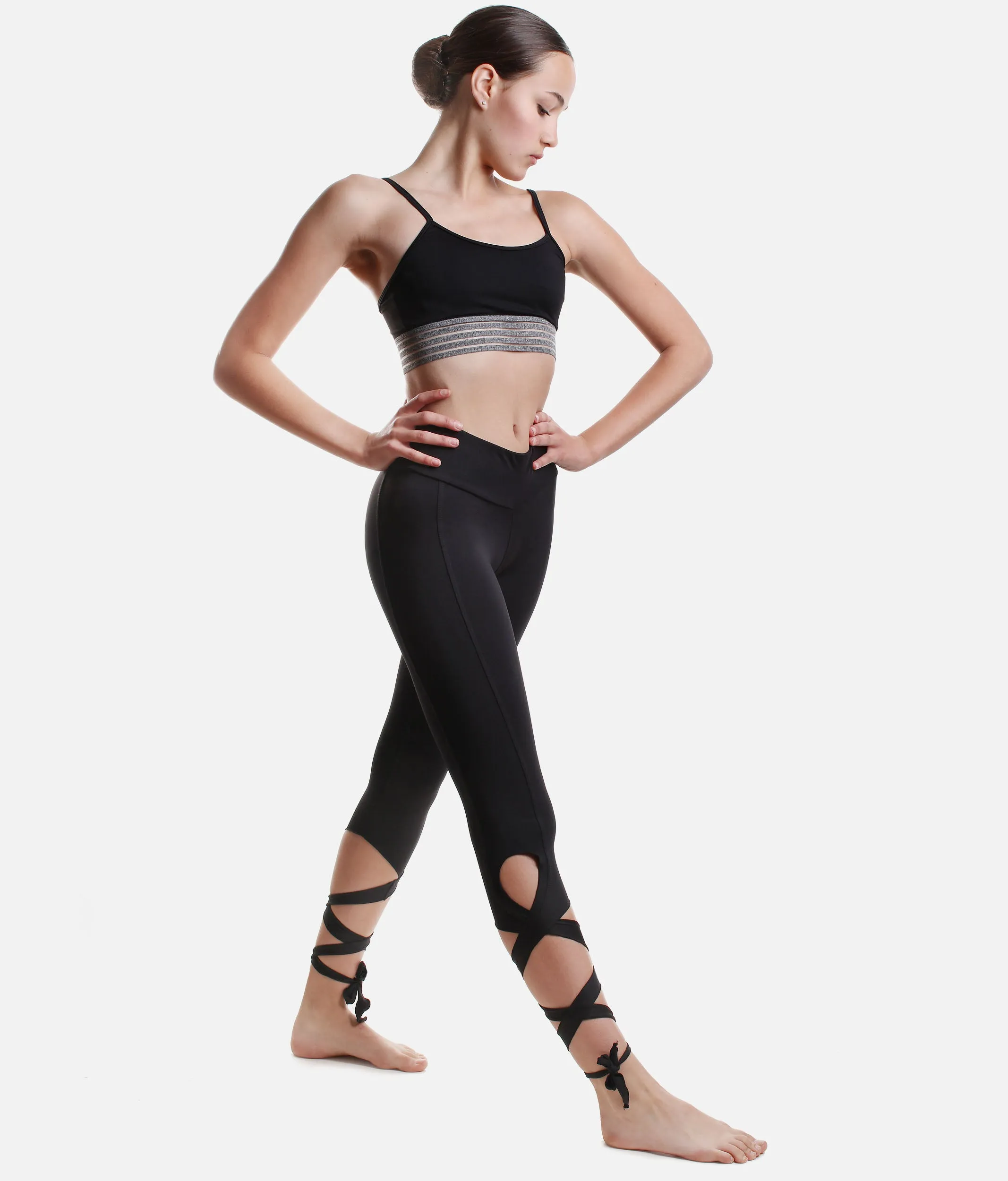 Tie Leg Dance Leggings - RDE1656