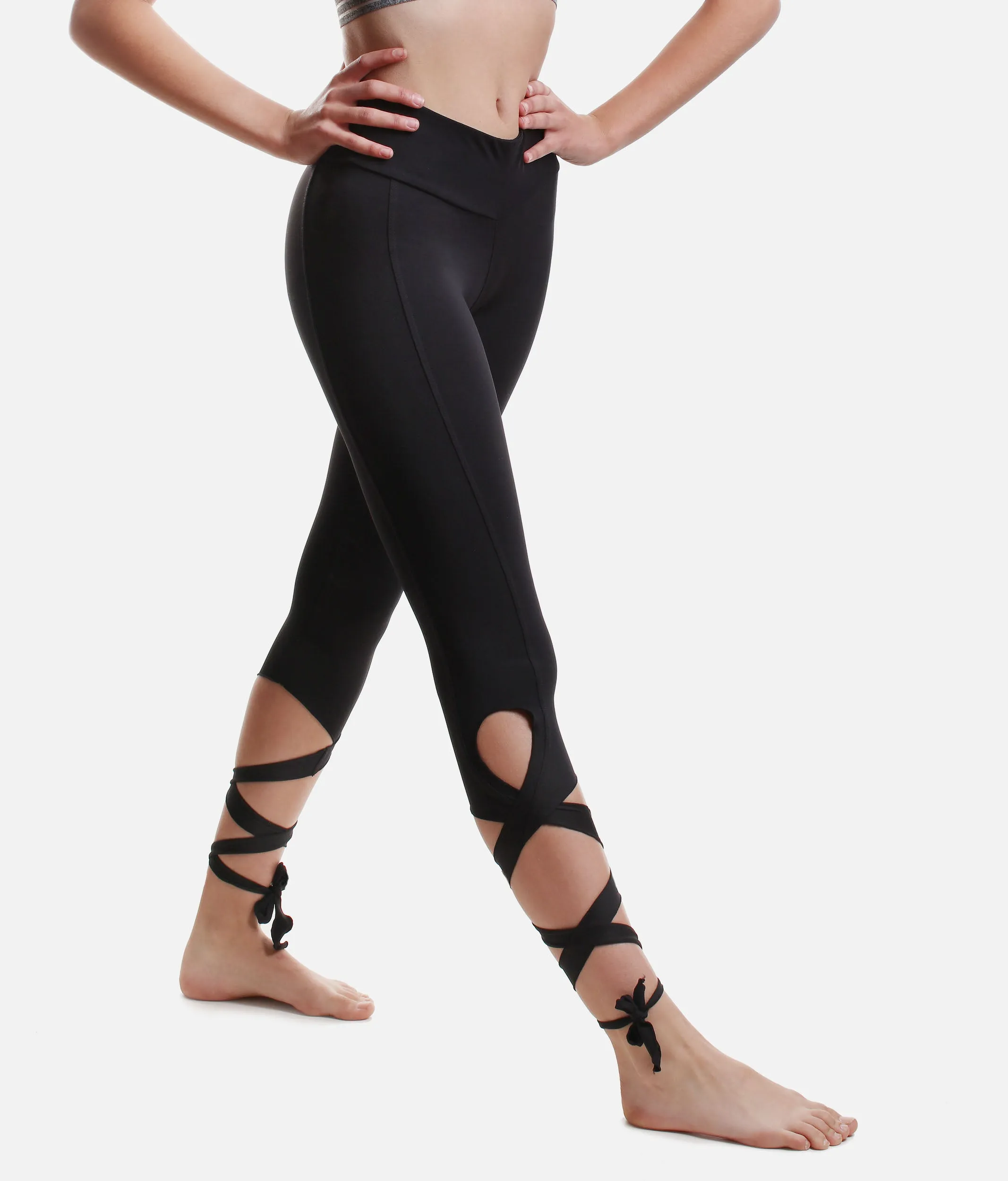 Tie Leg Dance Leggings - RDE1656