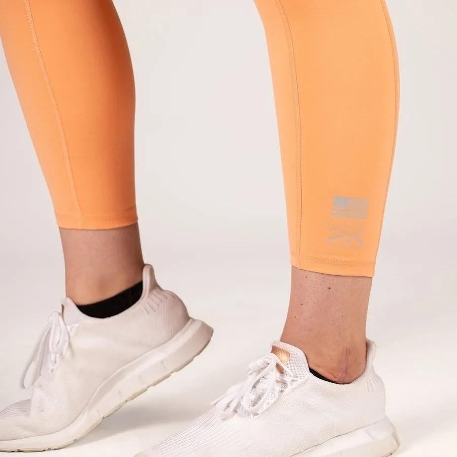 Women's Agility 7/8 High Waisted Leggings - Apricot Crush