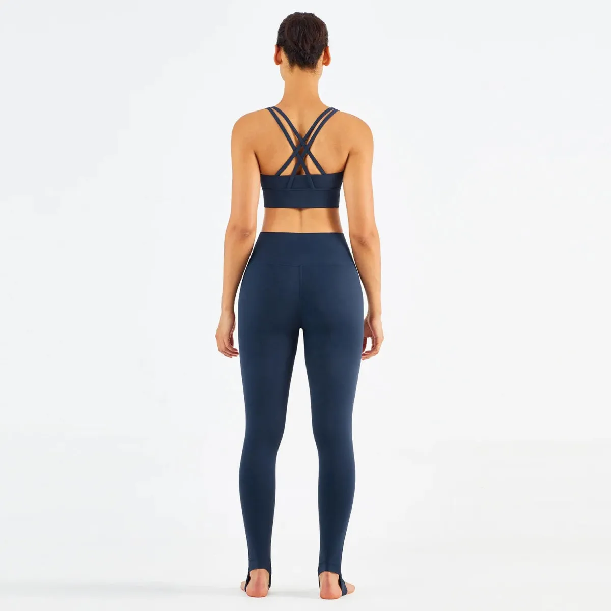 Women's Workout Leggings Set with Stirrup Design | Nylon/Spandex Mix in Multiple Options | Size 4-10 | WX1249-CK1428