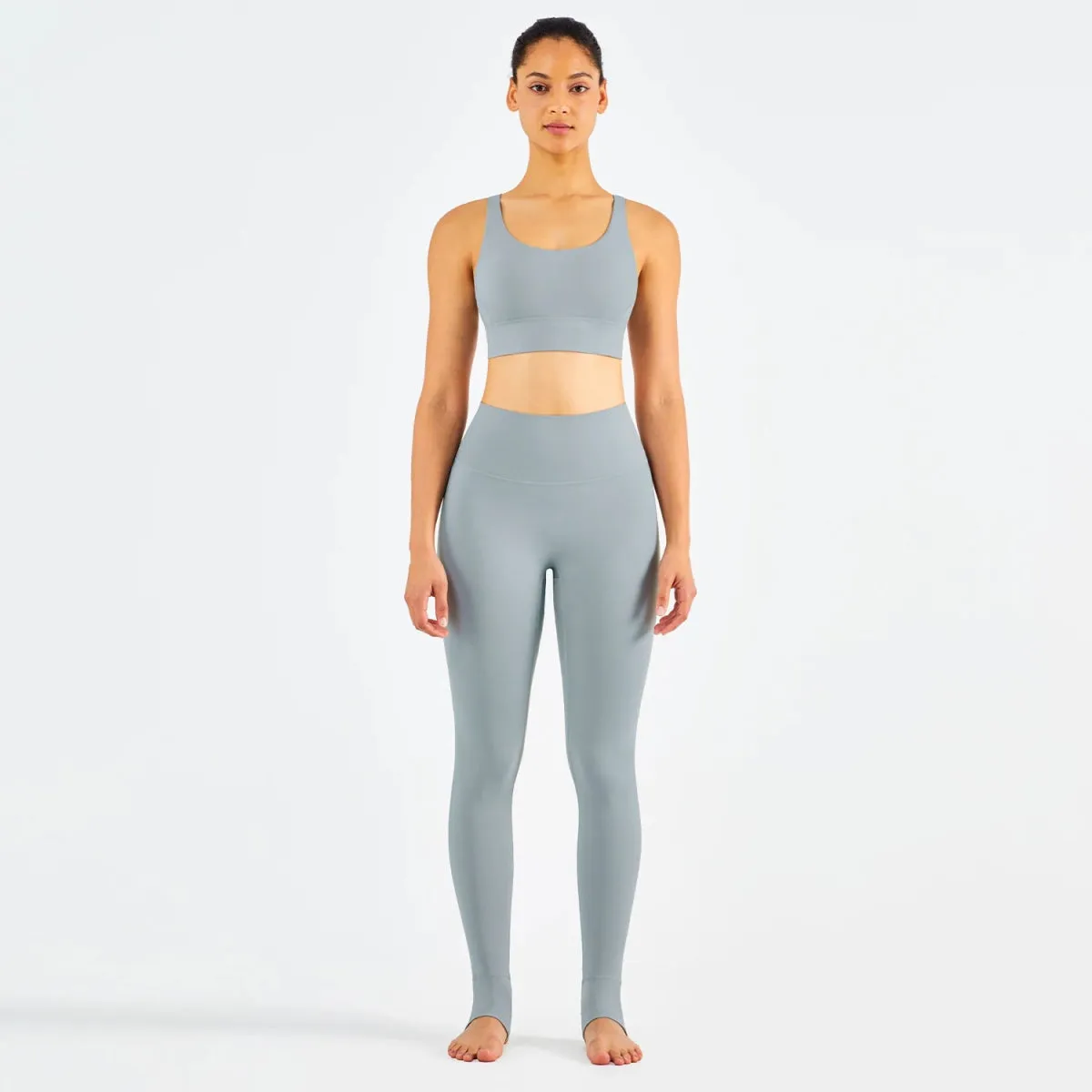 Women's Workout Leggings Set with Stirrup Design | Nylon/Spandex Mix in Multiple Options | Size 4-10 | WX1249-CK1428