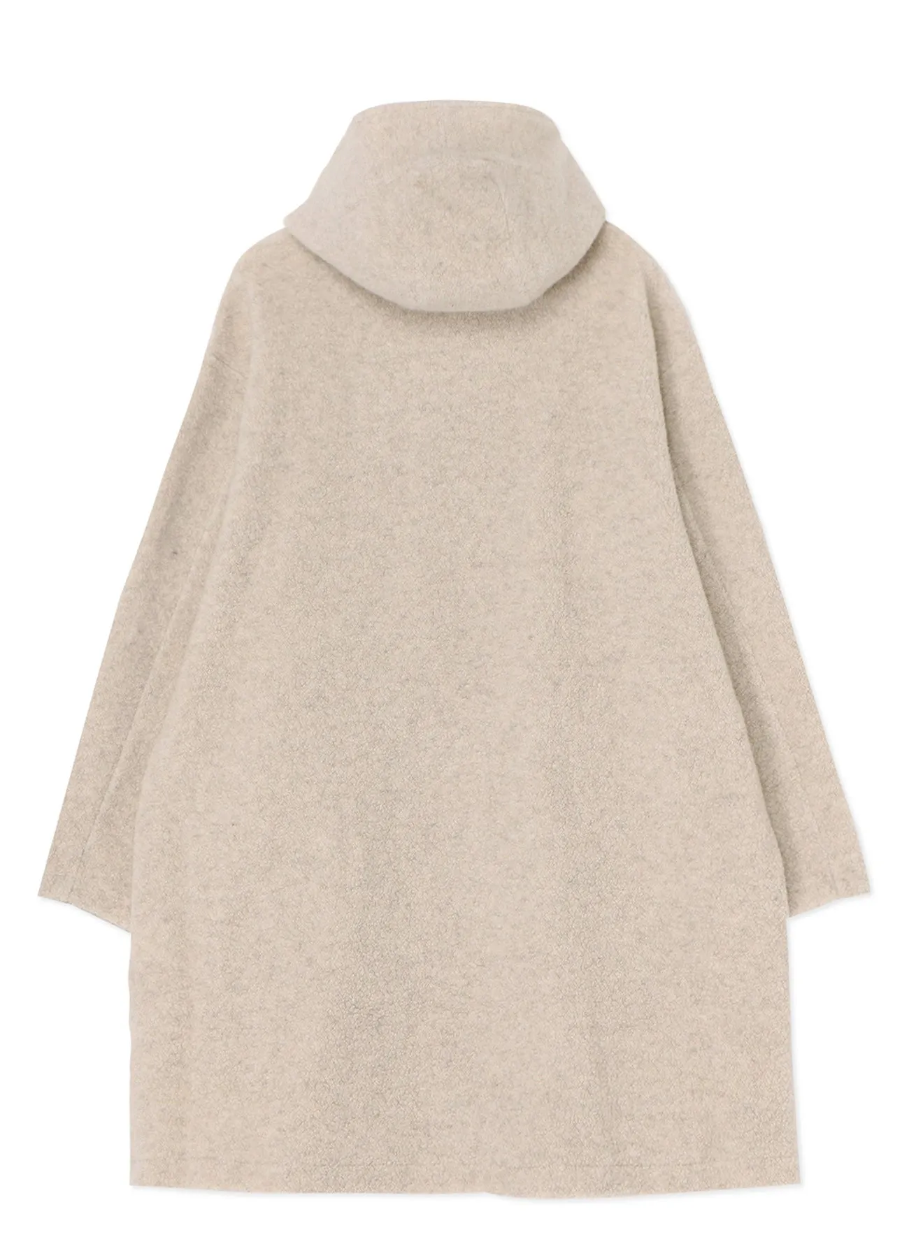 WOOL BREND PILE HOODED COAT